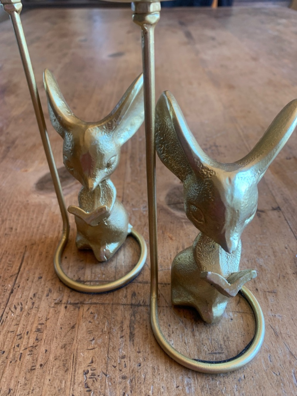 Gold Mouse Figurine Candle Holders - Decorative Home Accent